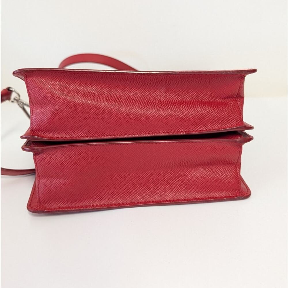 Prada Saffiano Leather Shoulder Bag Limited Edition Pop Art Portrait Red/Pink - Picture 4 of 16